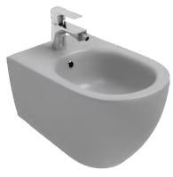 Биде ISVEA Infinity подвесной  365*530*400 цвет серый бетон матовый 10NF41001SV-2V