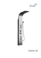 Панель VIRGINIA BR душевая из нержавеющей стали с форсунками Ceruttispa CT9983, цвет матовая нержавеющая сталь