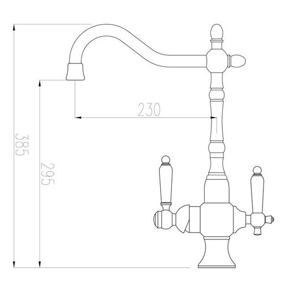 Смеситель для мойки ZorG ZR 336 YF-50 BRONZE