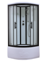 Душевая кабина Timo Standart T-6600 Black Fabric  (100*100*220), турецкая баня хамам