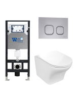 Унитаз с инсталляцией WeltWasser AMBERG 506 + ODENBACH 004 GL-WT + AMBERG RD-CR