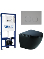 Комплект инсталляции с унитазом Weltwasser BAMBERG 525 + MERZBACH 041 XL MT-BL + BAMBERG CR