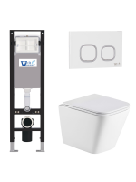 Комплект инсталляции с унитазом Weltwasser AMBERG 350 + GELBACH 043 GL-WT + AMBERG RD-WT