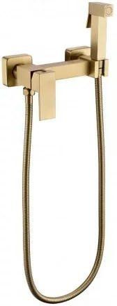 Смеситель с гигиеническим душем Grocenberg GB101N Золото матовый