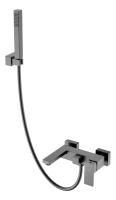 Смеситель для ванны с душем Boheme Qubic 473-GM matt gun metal