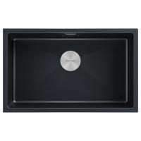 Мойка Paulmark LUMI 74 UNI LU74-BLM 740х460х210 мм, IT-GRANIT, черный металлик
