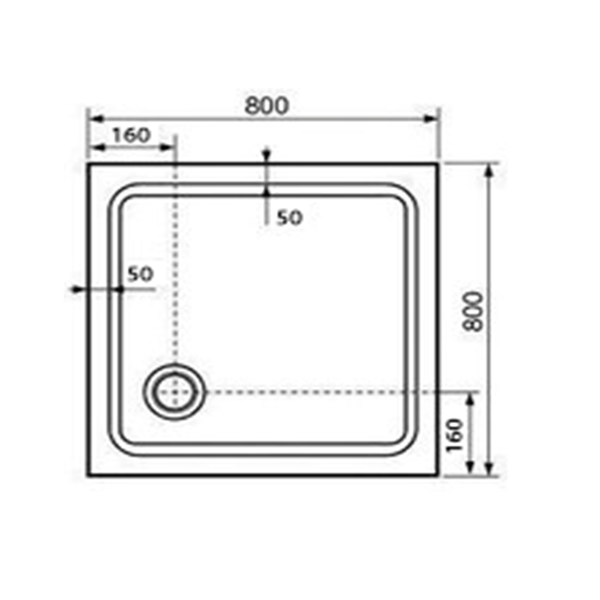 Душевой поддон AlfaSun 80x80x15