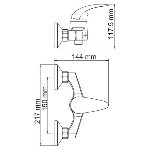 Смеситель для душа Wasserkraft Isen 2602