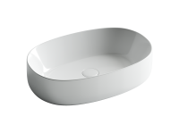 Умывальник чаша накладная овальная Ceramicanova Element 540*350*145мм, Белый, CN5023