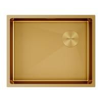 Мойка Paulmark NEXT-SKEW 54 UNI PM885444-BG 440х540х200 мм, нержавеющая сталь, брашированное золото