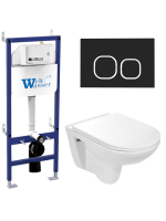 Комплект инсталляции с унитазом Weltwasser BAMBERG 460 + BAARBACH 004 GL-WT + BAMBERG BL