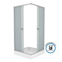 Душевой уголок Niagara Eco NG-010-14Q (100х100х195) низкий поддон(13см),стекло матовое,