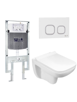 Унитаз с инсталляцией WeltWasser AMBERG 497 ST + KEHLBACH 004 GL-WT + AMBERG RD-WT