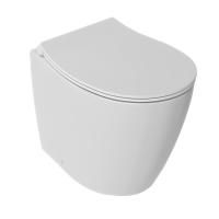 Приставной безободковый унитаз Isvea Sentimenti Neo, крышка микролифт белый 10SM10004SV