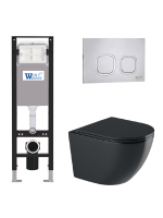 Комплект инсталляции с унитазом Weltwasser AMBERG 350 + MERZBACH 043 GL-BL + AMBERG RD-MT CR