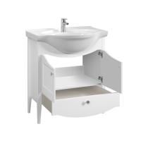 Тумба под умывальник Belux Афины напольная 75-01 белый матовый