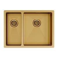 Мойка Paulmark GERBERG 59/2S UNI PM225944-BGR 440х590х200 мм, нержавеющая сталь, брашированное золото