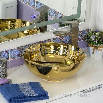 Раковина MELANA MLN-T4005-G25 (золото)