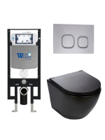 Комплект инсталляции с унитазом Weltwasser AMBERG 497 + MERZBACH 043 MT-BL + AMBERG RD-CR