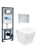 Комплект инсталляции с унитазом Weltwasser MARBERG 410 + GELBACH 043 GL-WT + MAR 410 SE CR