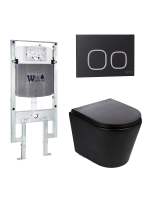 Комплект инсталляции с унитазом Weltwasser AMBERG 497 ST + SALZBACH 043 MT-BL + AMBERG RD-BL