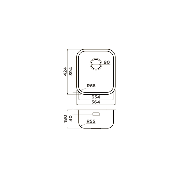 Кухонная мойка Omoikiri Omi 36-U/I-IN нержавеющая сталь 4993485