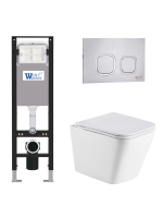 Комплект инсталляции с унитазом Weltwasser AMBERG 350 + GELBACH 043 GL-WT + AMBERG RD-MT CR