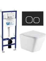 Комплект инсталляции с унитазом Weltwasser BAMBERG 460 + GELBACH 043 GL-WT + BAMBERG BL