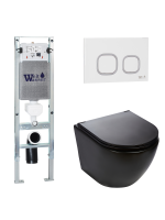 Комплект инсталляции с унитазом Weltwasser AMBERG 350 ST + MERZBACH 043 MT-BL + AMBERG RD-WT