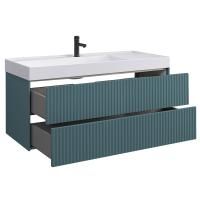 Тумба под умывальник Belux подвесная Сиртаки 120-02, Голубой Малахит матовый
