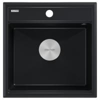 Мойка Paulmark STEPIA 50 PM115051-BLM 510х500х190 мм, IT-GRANIT, черный металлик