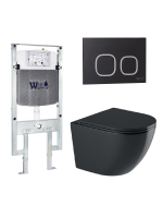 Комплект инсталляции с унитазом Weltwasser AMBERG 497 ST + MERZBACH 043 GL-BL + AMBERG RD-BL