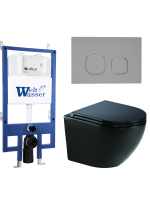 Комплект инсталляции с унитазом Weltwasser BAMBERG 545 + MERZBACH 041 XL MT-BL + BAMBERG CR