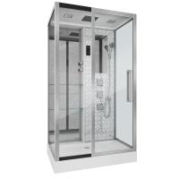 Душевая кабина Niagara Luxe NG-7713WL (82x120х215) низкий поддон(15см),дверь раздвижная,стенки серебро
