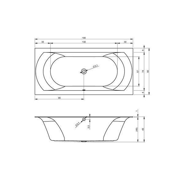 Ванна Riho Linares Velvet 190 матовый