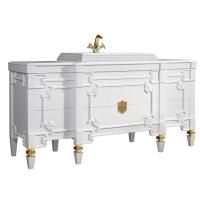 Тумба под умывальник Belux Кастилия Н 170-06, белый глянцевый поталь золото