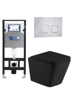 Комплект инсталляции с унитазом Weltwasser AMBERG 506 + GELBACH 043 MT-BL + AMBERG RD-MT CR