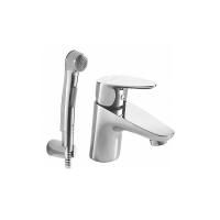 Смеситель для раковины с гигиеническим душем Bravat Drop F14898C-2, хром