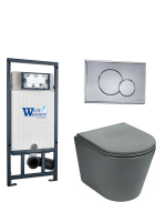 Комплект инсталляции с унитазом Weltwasser MARBERG 507 + SALZBACH 043 MT-GR + MAR 507 RD-CR