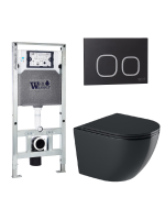 Комплект инсталляции с унитазом Weltwasser AMBERG 506 ST + MERZBACH 043 GL-BL + AMBERG RD-BL