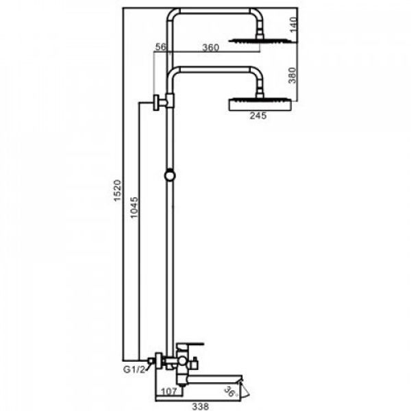 Душевая система Frap F24801