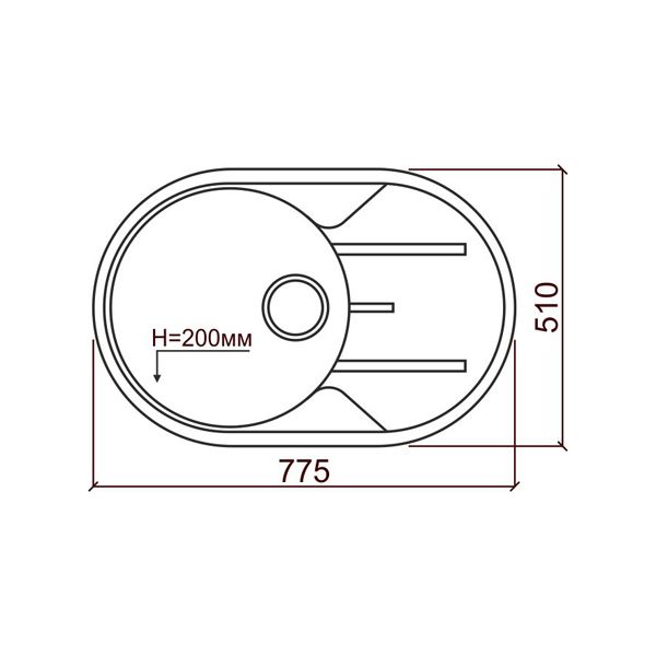 Кухонная мойка Tolero R-116 51x77.5 темно-бежевый