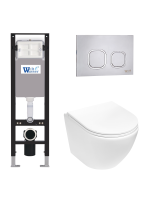 Комплект инсталляции с унитазом Weltwasser AMBERG 350 + MERZBACH 043 MT-WT + AMBERG RD-MT CR