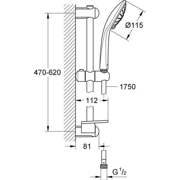 Душевой гарнитур Grohe Euphoria 110 Massage 27231001