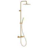 Душевая система Armatura MOZA GOLD PREMIUM 5736-921-31 (удлиненная труба) с термостатом,  золотой