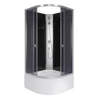 Душевая кабина Niagara Eco E80/40/TN/BK (80х80х195) высокий поддон(40см),стекло тонированное,4 места