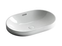 Умывальник овальный встраиваемый сверху в столешницу Ceramicanova Element 600*400*195мм, Белый, CN5020
