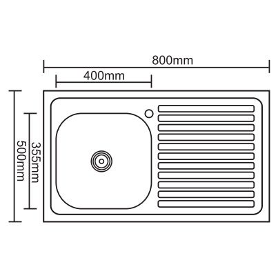 Кухонная мойка Ledeme L98050-L 50x80 глянцевая