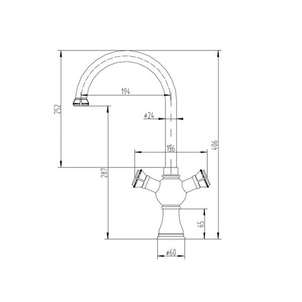 Смеситель для мойки ZorG A 4003 K BR (AZR 609 K-2-12 BR)