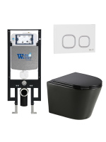 Комплект инсталляции с унитазом Weltwasser AMBERG 497 + SALZBACH 043 GL-BL + AMBERG RD-WT